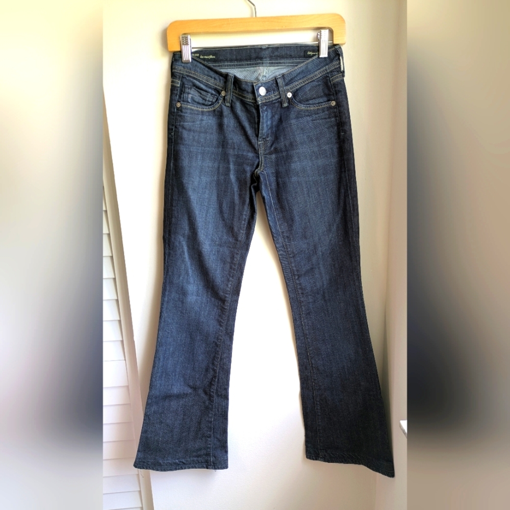 Citizen Of Humanity By Jerome Dahan Blue Denim Womens Jeans Slight Flare Size 25